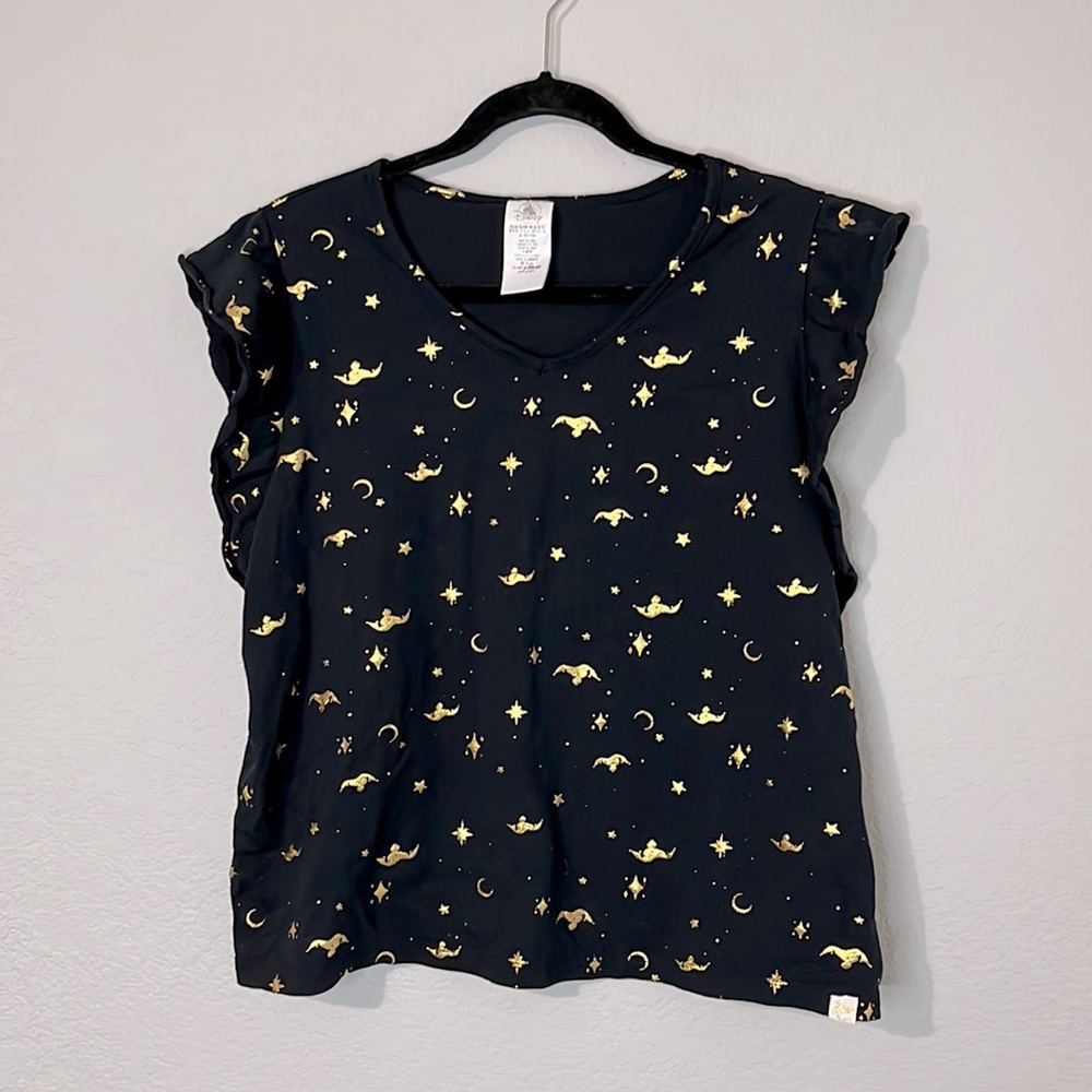 Disney Parks Aladdin Gold Black Shirt XL